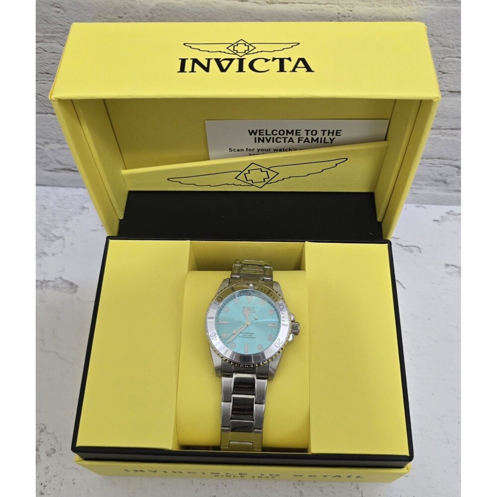 Invicta Pro Diver Women’s Watch 38mm Blue Dial Stainless Steel 44719 Brand New